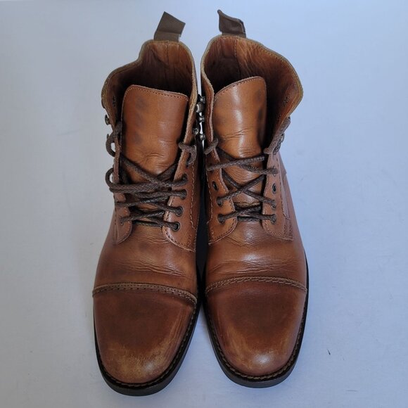 Coach Women's Leather Cap Toe Lace-Up Combat Ankle Boots. Size 5.5M - Picture 2 of 14